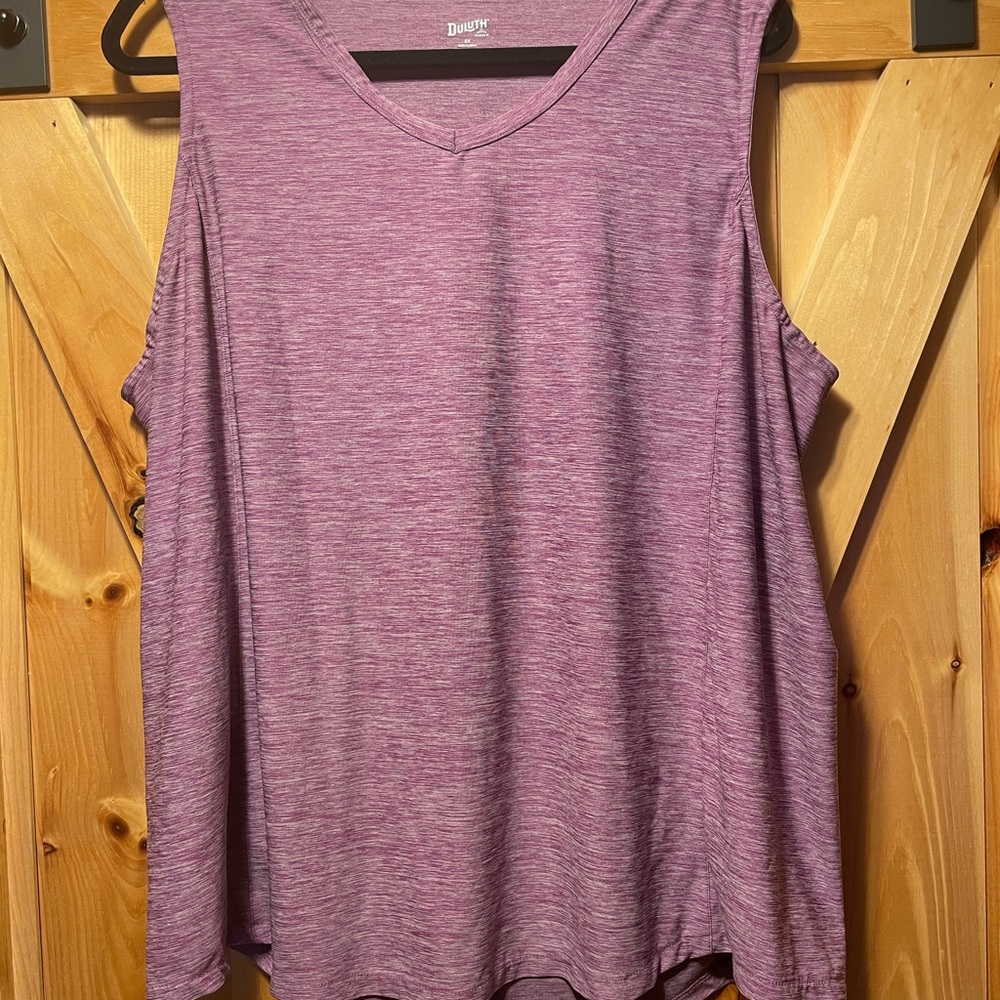 Duluth Trading Co Women's Heathered Purple Tank Top
